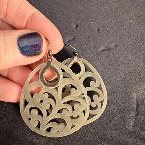 Gray Filigree Earrings